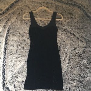 Black velvet dress